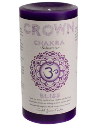 Crown Chakra pillar candle 3" x 6"