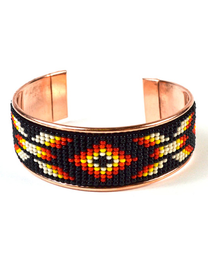 Czech Beaded Copper bracelet