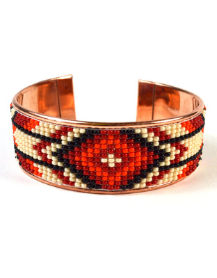 Czech Beaded Copper bracelet