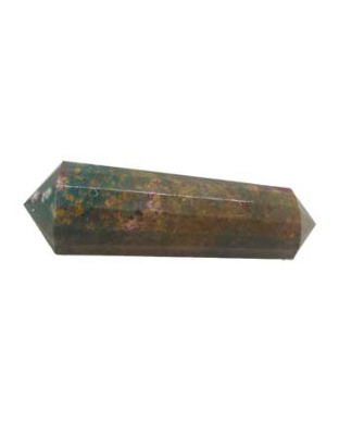 Double Terminated Bloodstone Point 2" 16 faceted