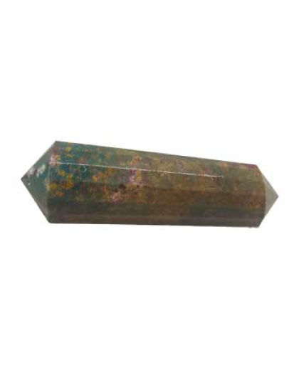 Double Terminated Bloodstone Point 2" 16 faceted