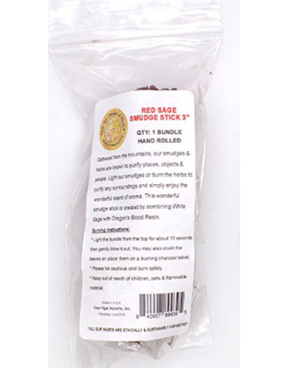 Dragons Blood & White Sage smudge stick 3-4"