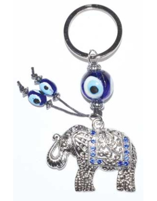 Elephant Evil Eye keychain