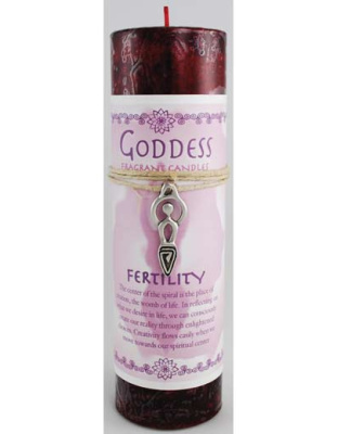 Fertility Pillar Candle with Goddess Necklace