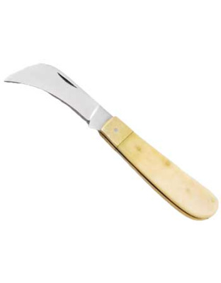 Folding Boline 7" white bone