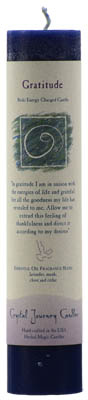 Gratitude Reiki Charged pillar candle
