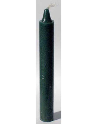 Green 6" household candle