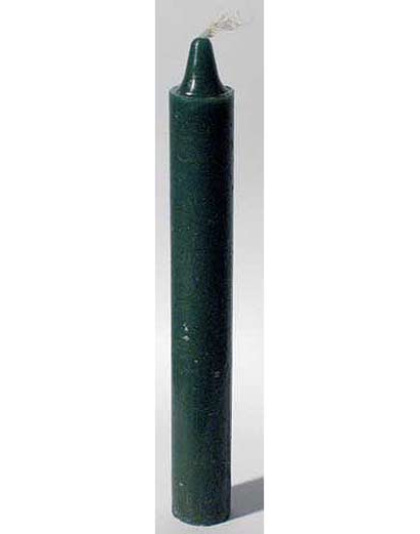 Green 6" household candle