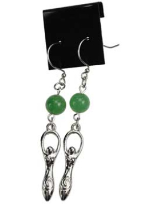 Green Aventurine Goddess earrings