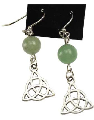 Green Aventurine Triquetra earrings