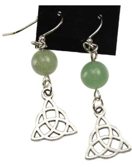 Green Aventurine Triquetra earrings