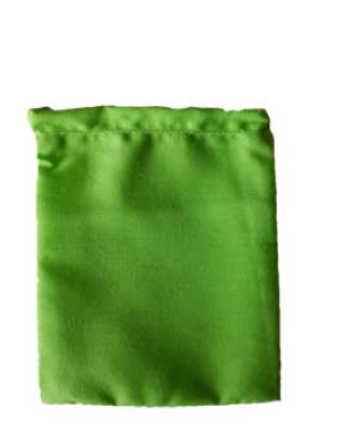 Green Cotton Bag 3" x 4"