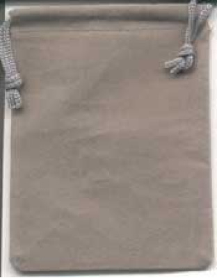 Grey Velveteen Bag