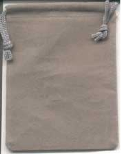 Grey Velveteen Bag