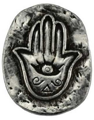 Hamsa pocket stone