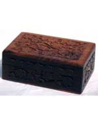 Handcrafted Box with Floral Design 4" x 6"