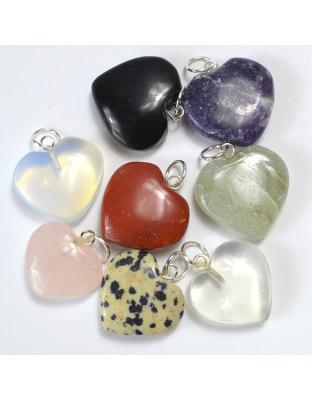 Heart Pendant various stones