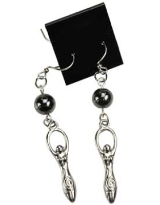 Hematite Goddess earrings