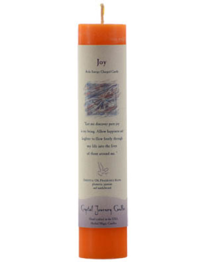 Joy Reiki Charged pillar candle