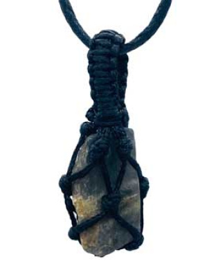 Labradorite rough tread cage pendant