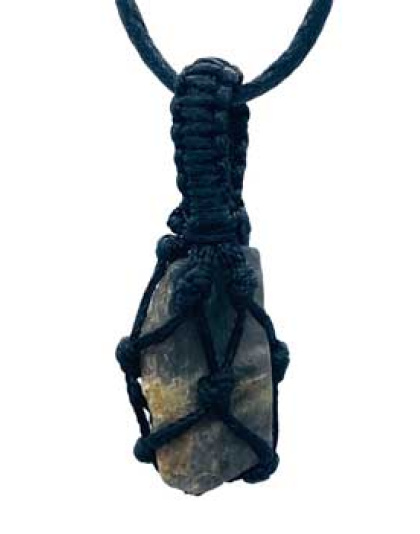 Labradorite rough tread cage pendant