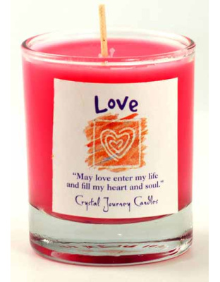 Love soy votive candle