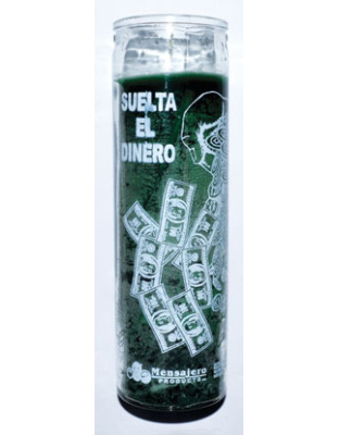 Money Drawing Green jar candle