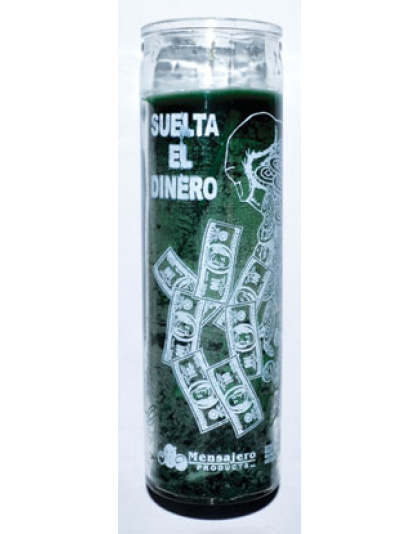 Money Drawing Green jar candle