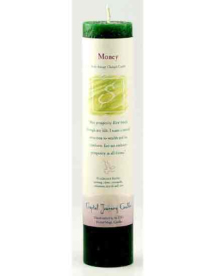 Money Reiki Charged Pillar Candle