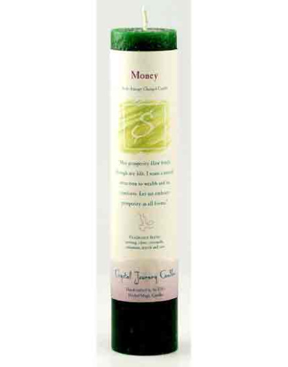 Money Reiki Charged Pillar Candle