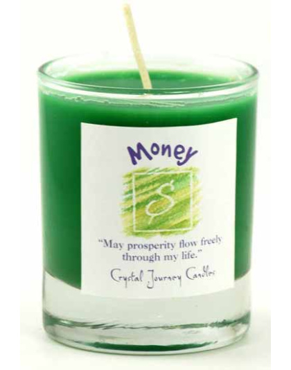 Money soy votive candle
