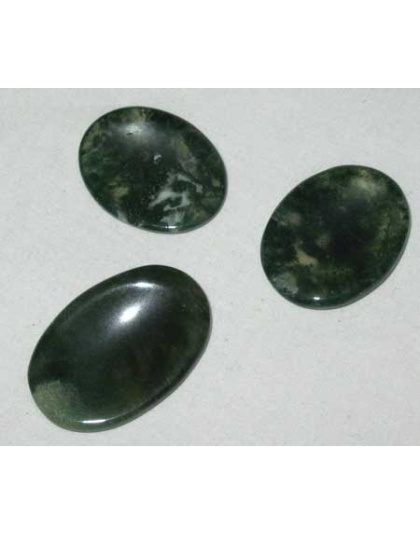 Moss Agate worry stone
