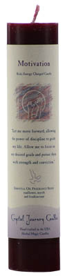 Motivation Reiki Charged pillar candle