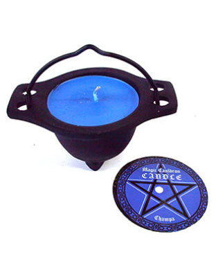 Nag Champa candle in cauldron