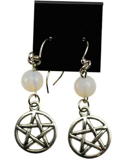 Opalite Pentagram earrings
