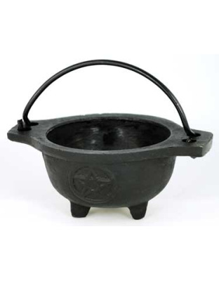 Pentagram Cast Iron Cauldron 3 1/2"