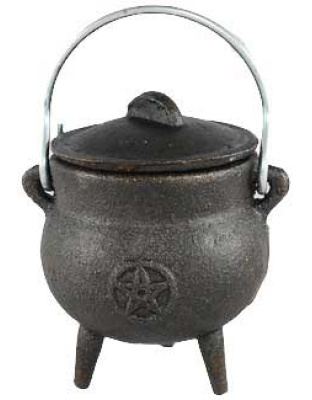 Pentagram cast iron Cauldron 3"