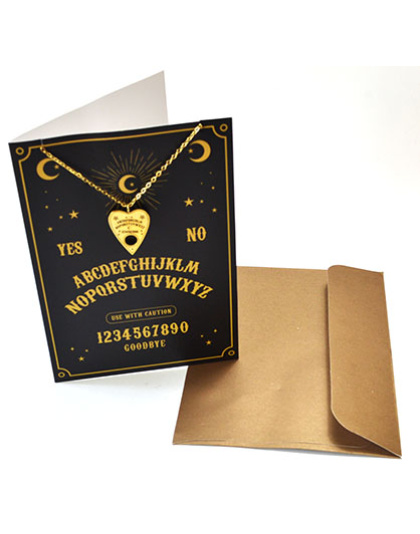 Planchette Necklace Greeting Card