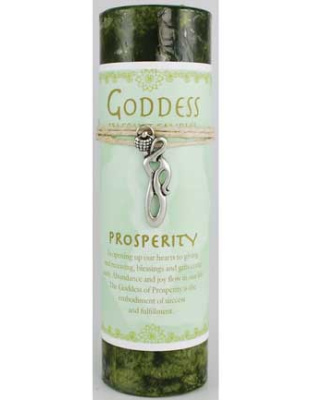 Prosperity Pillar Candle with Goddess Necklace
