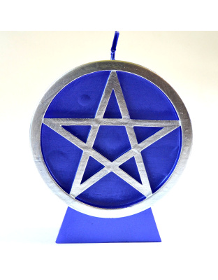 Purple Pentacle candle