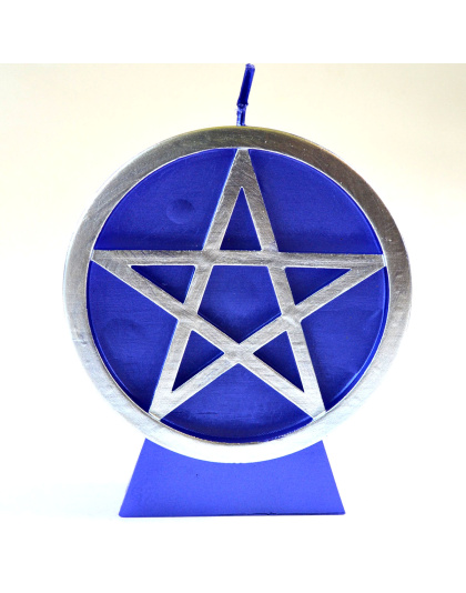 Purple Pentacle candle
