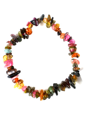Rainbow Tourmaline chip bracelet