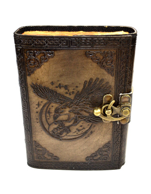 Raven & Skull aged looking paper leather w/ latch