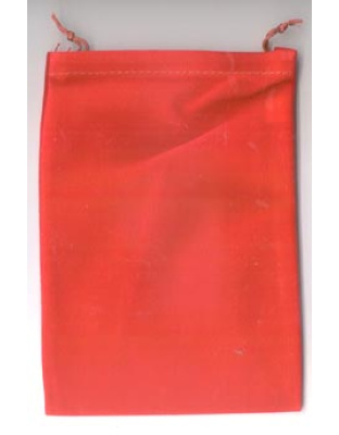 Red Velveteen Bag  5 x 7