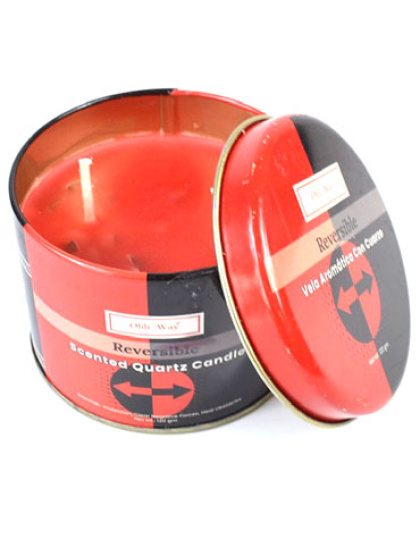 Reversible quartz tin candle