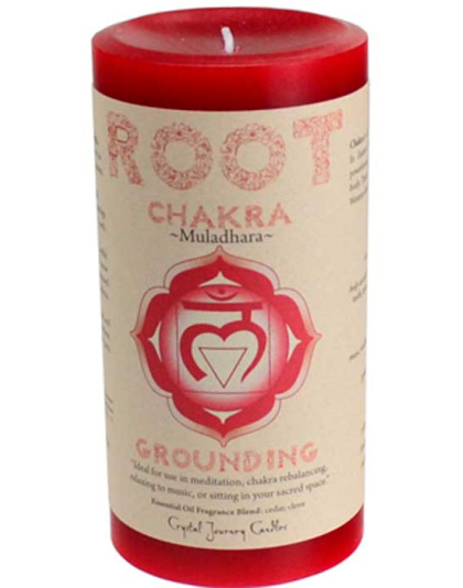 Root Chakra pillar candle 3" x 6"