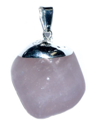 Rose Quartz tumbled pendant