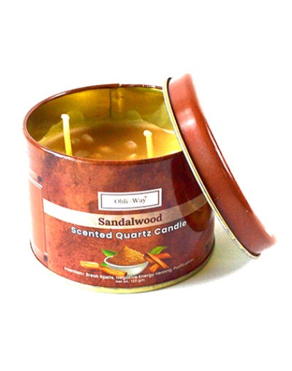 Sandalo (Sandalwood) quartz tin candle