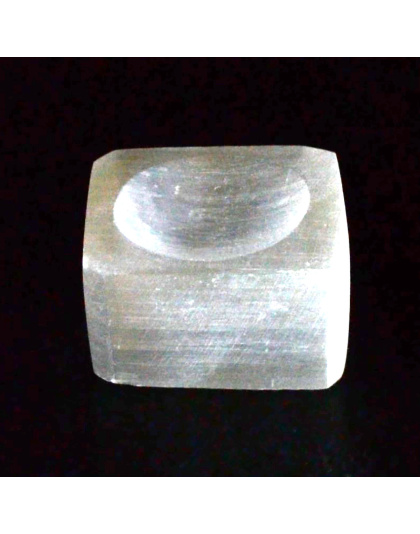 Selenite gazing ball stand, small
