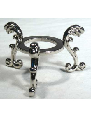 Silver Plated Flower gazing ball stand